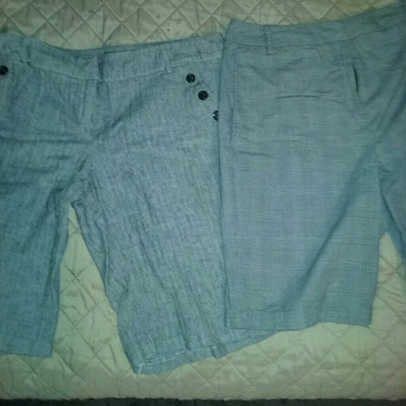 2 Vintage Plaid Shorts Sz6 & Loft Small Black Top - Picture 2 of 8